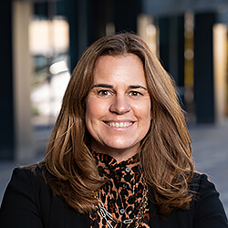 Headshot of Lori Morton, Ph.D. wearing a black shirt